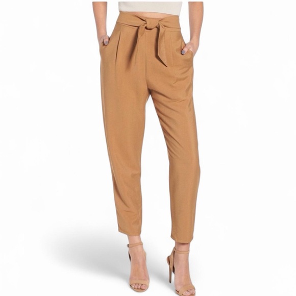Leith Pants - Leith Front Tie Trousers Tan Lion XS